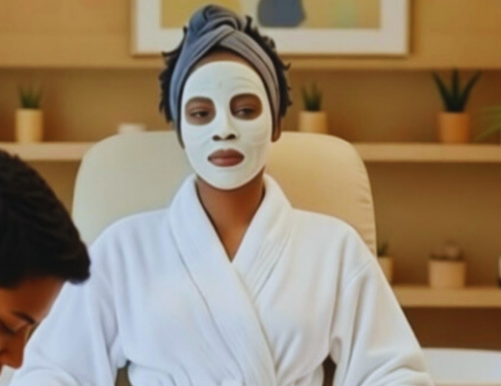 getting facial - Staying with yourself