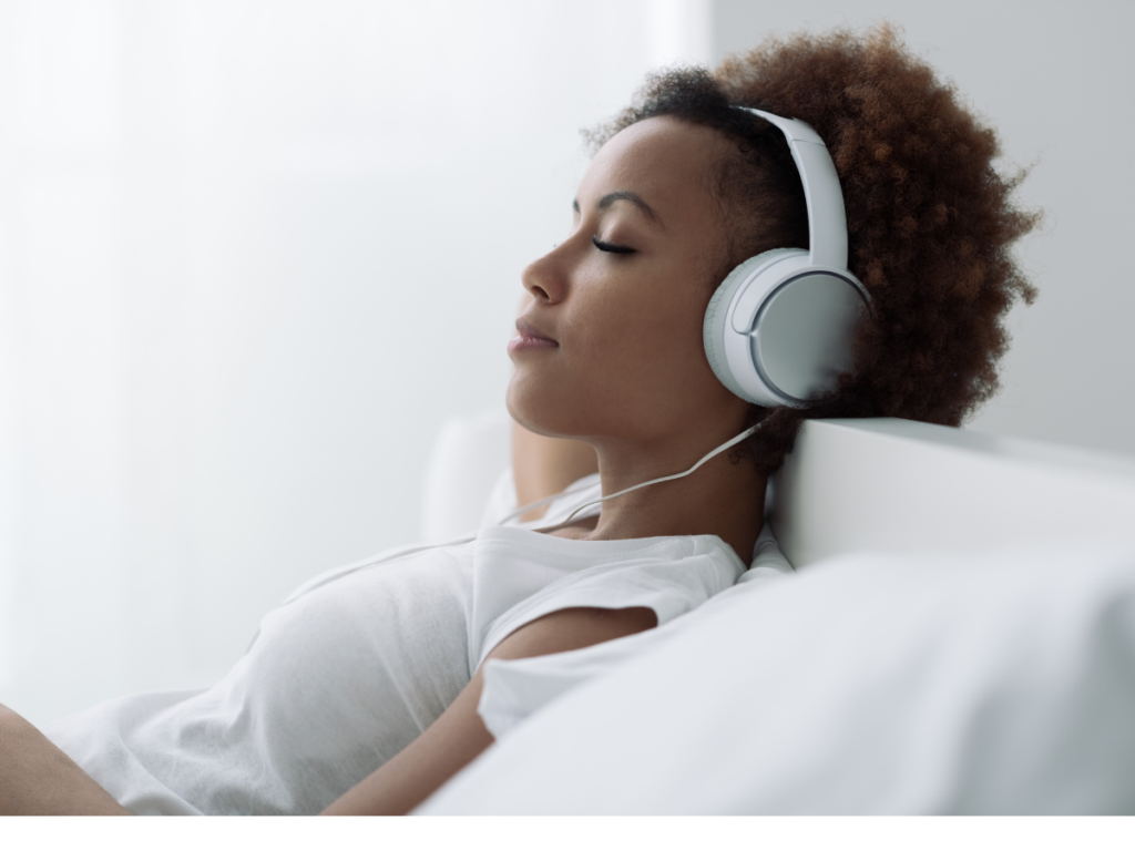 listening to calming music