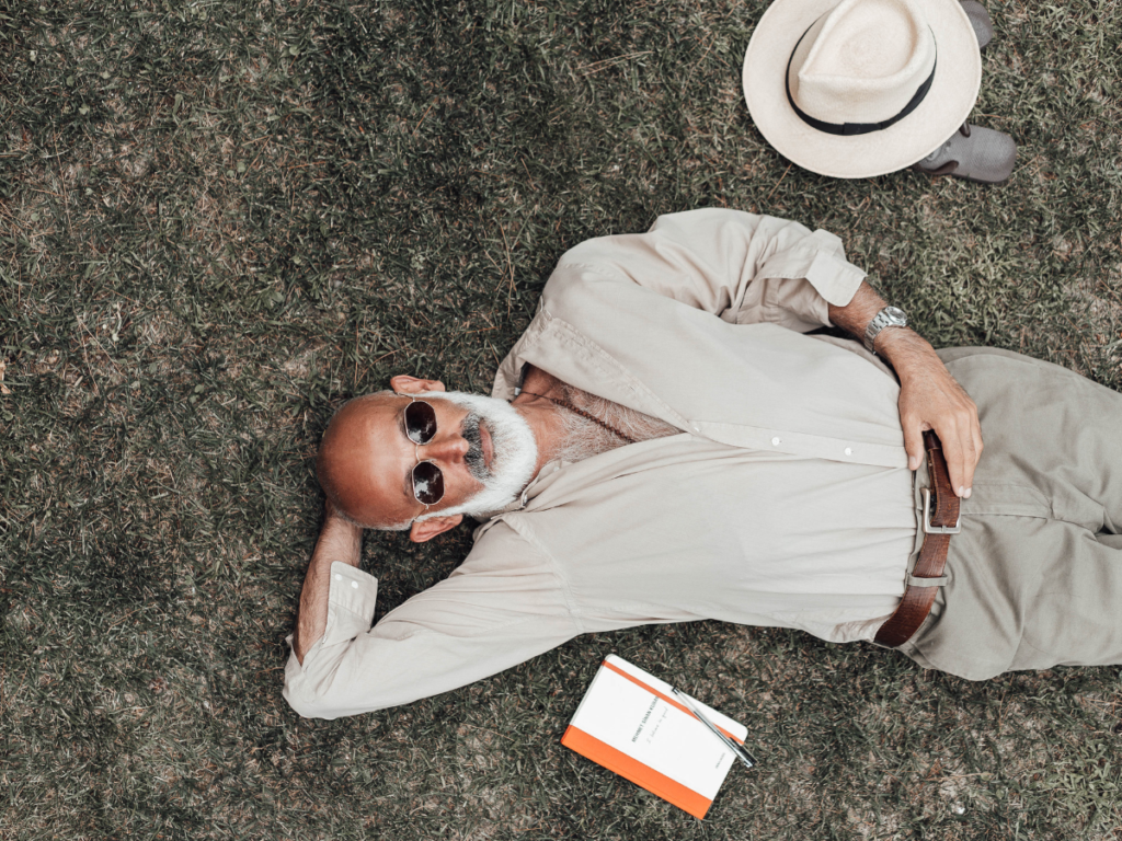 Man resting & Relaxing