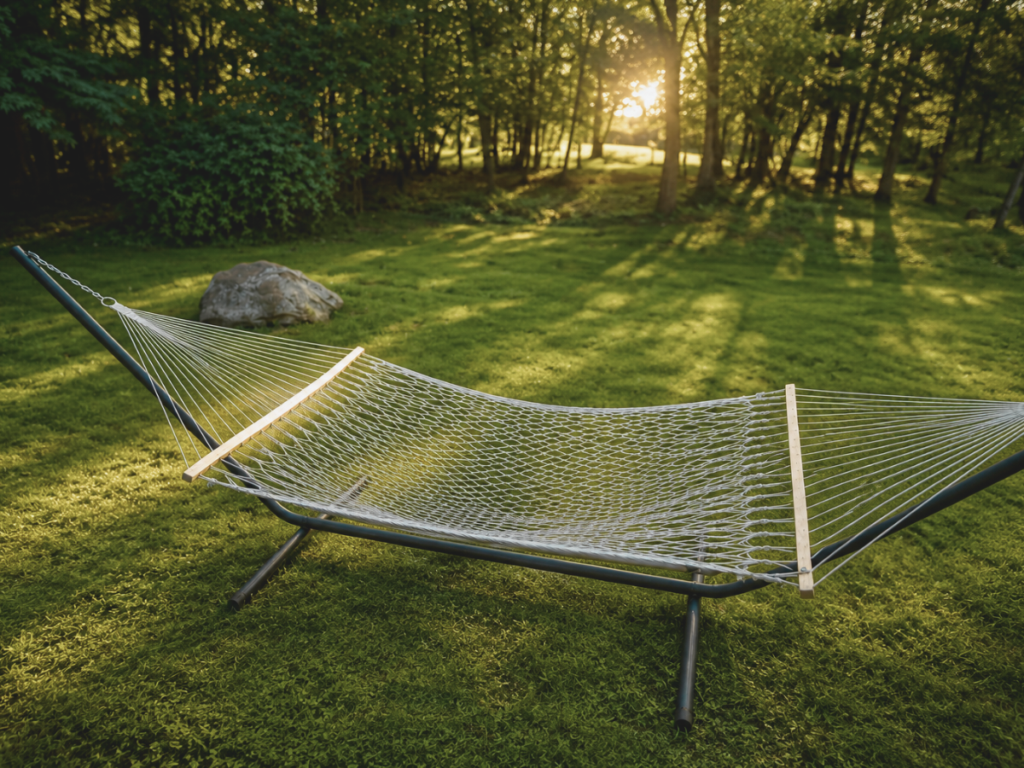 hammock in back yard