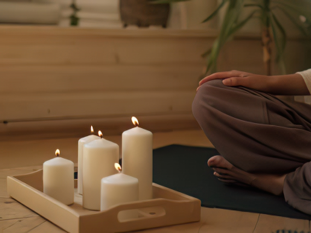 sitting with candles